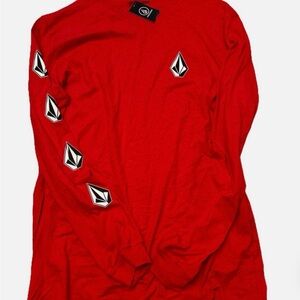 Volcom Men's Red Long Sleeve Shirt